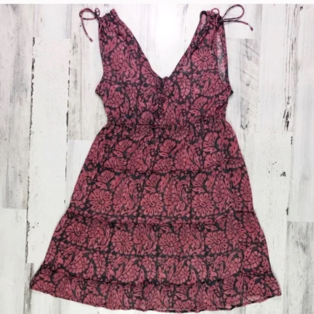 American Eagle AEO Sheer Patterned Beach Coverup Dress Size 2